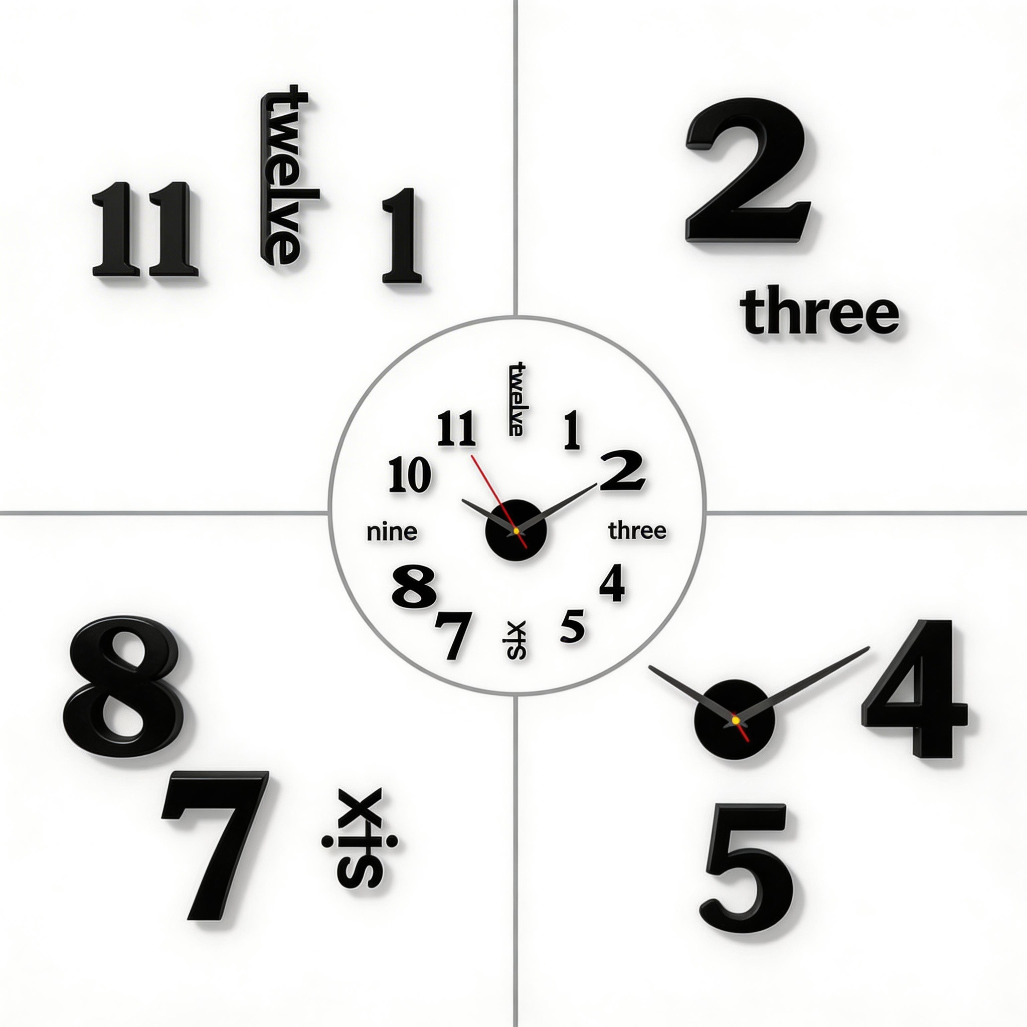 Modern Minimalist DIY Silent Wall Clock