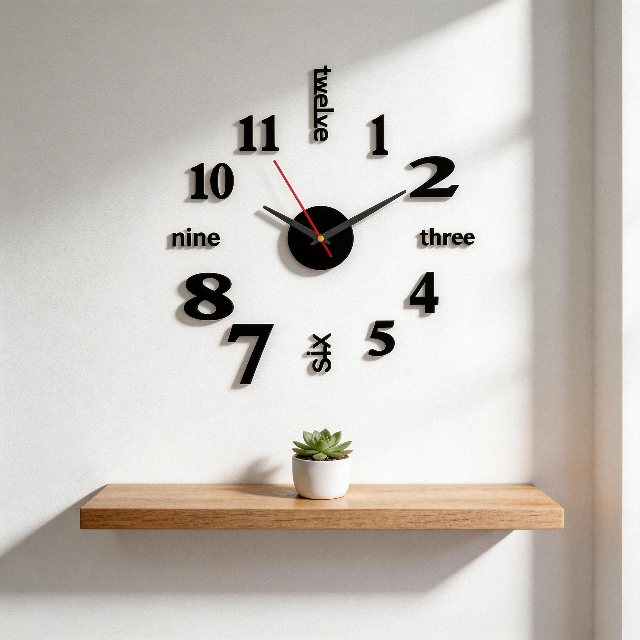 Modern Minimalist DIY Silent Wall Clock