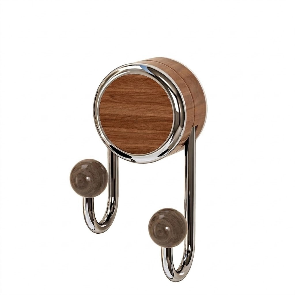 Premium Walnut Grain Vacuum Suction Double Hook