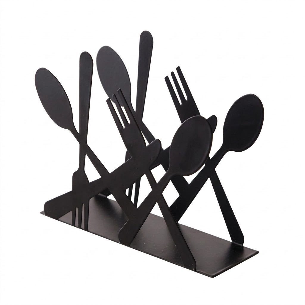 Nordic Vertical Iron Napkin Holder - Elegant Desktop Organizer